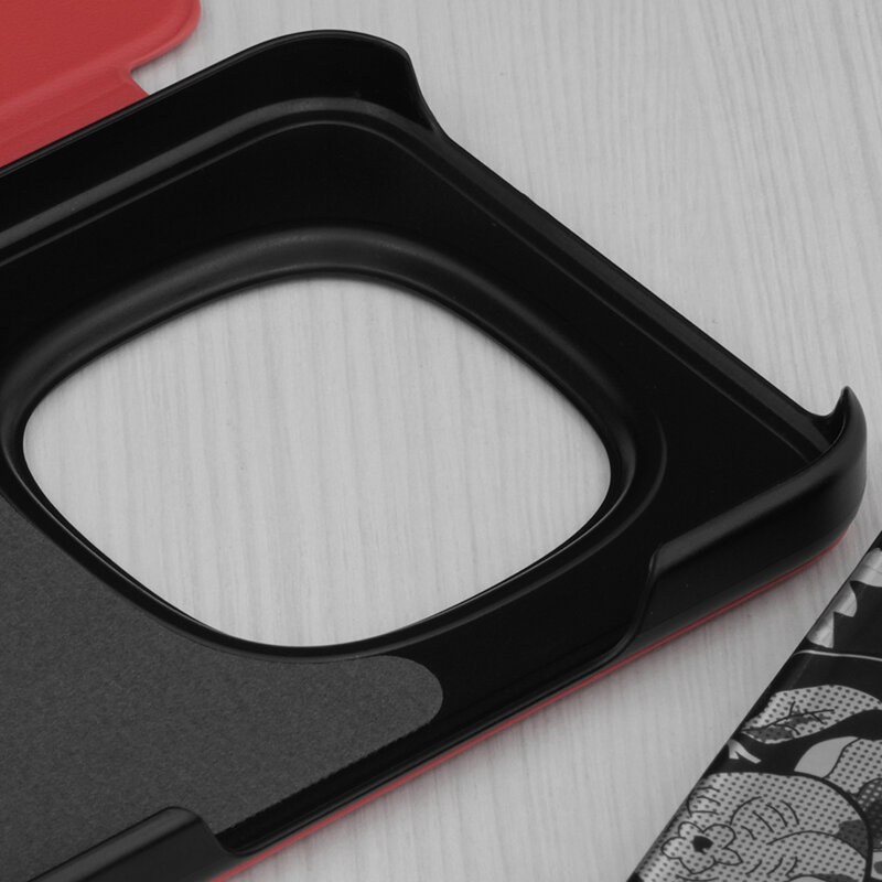 Husa Xiaomi Redmi Note 15 Pro 5G Eco Leather View flip tip carte, rosu