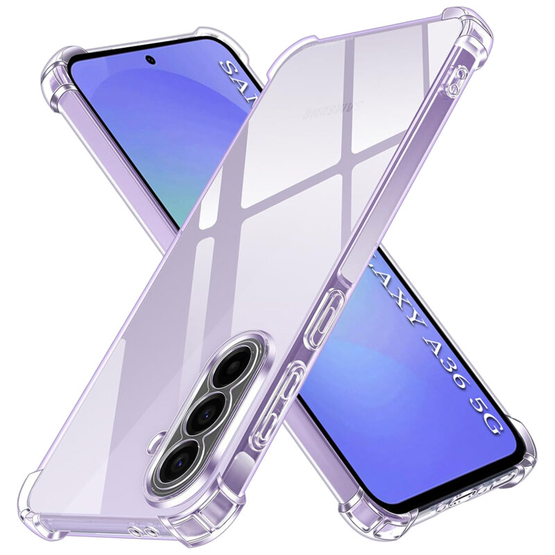 Husa Samsung Galaxy A36 5G Techsuit Shockproof Clear Silicone, transparenta