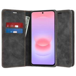 Husa piele Samsung Galaxy A37 5G Techsuit Confy Cover, negru