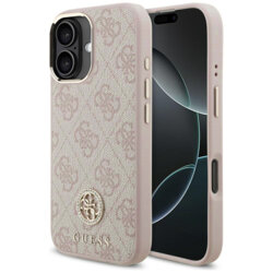Husa originala Guess iPhone 17 Hardcase 4G Strass Logo MagSafe, roz, GUHMP17SP4GRMDEP