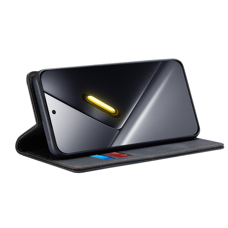 Husa piele Xiaomi Poco X8 Pro Max Techsuit Confy Cover, negru