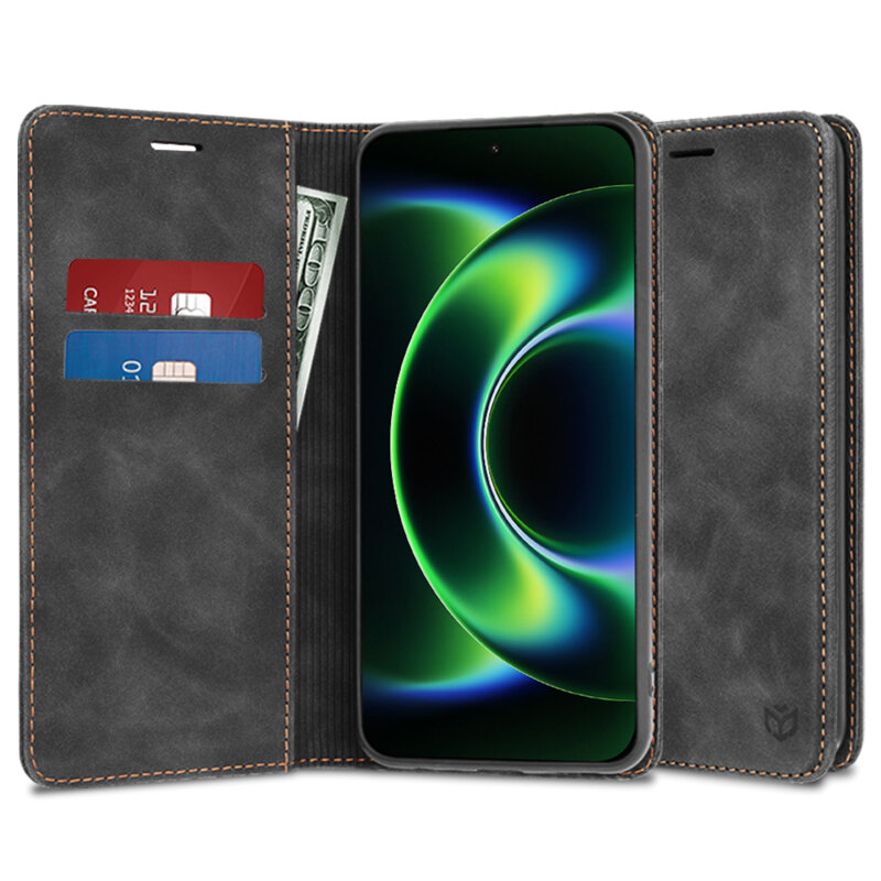 Husa piele Xiaomi 17 Ultra Techsuit Confy Cover, negru