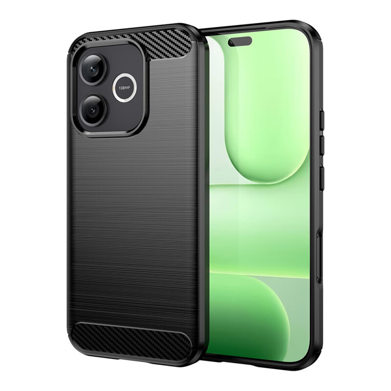 Husa Honor 600 Lite Techsuit Carbon Silicone, negru