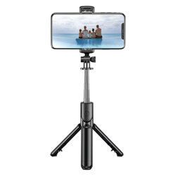 Selfie stick trepied Bluetooth cu telecomanda Techsuit S03, 68cm