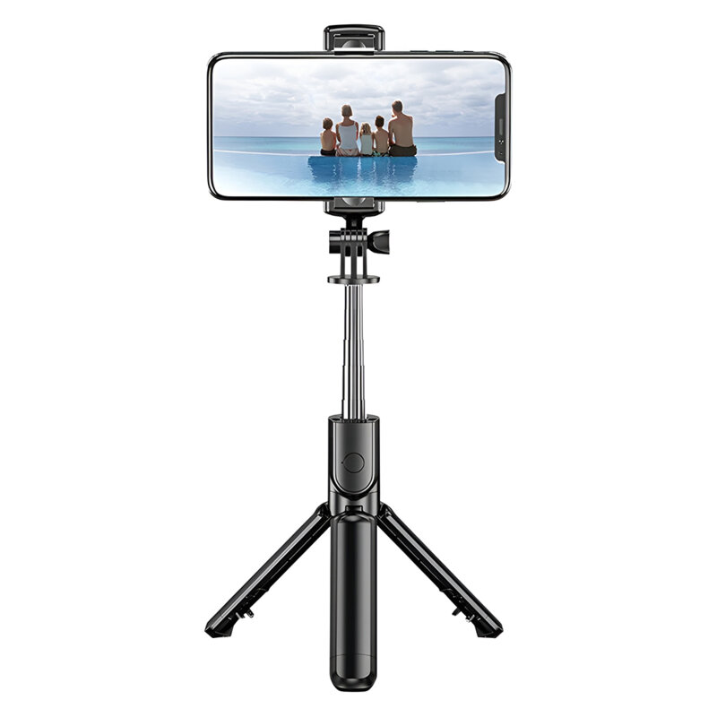 Selfie stick trepied Bluetooth cu telecomanda Techsuit S03, 68cm