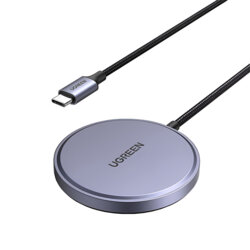 Incarcator wireless magnetic Qi2 Ugreen, 15W, gri, 55206