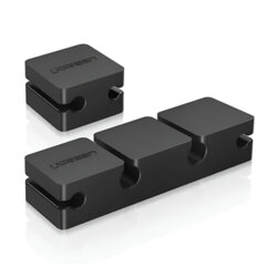 Organizator cabluri 3+1, suport cabluri Ugreen, negru, 70585