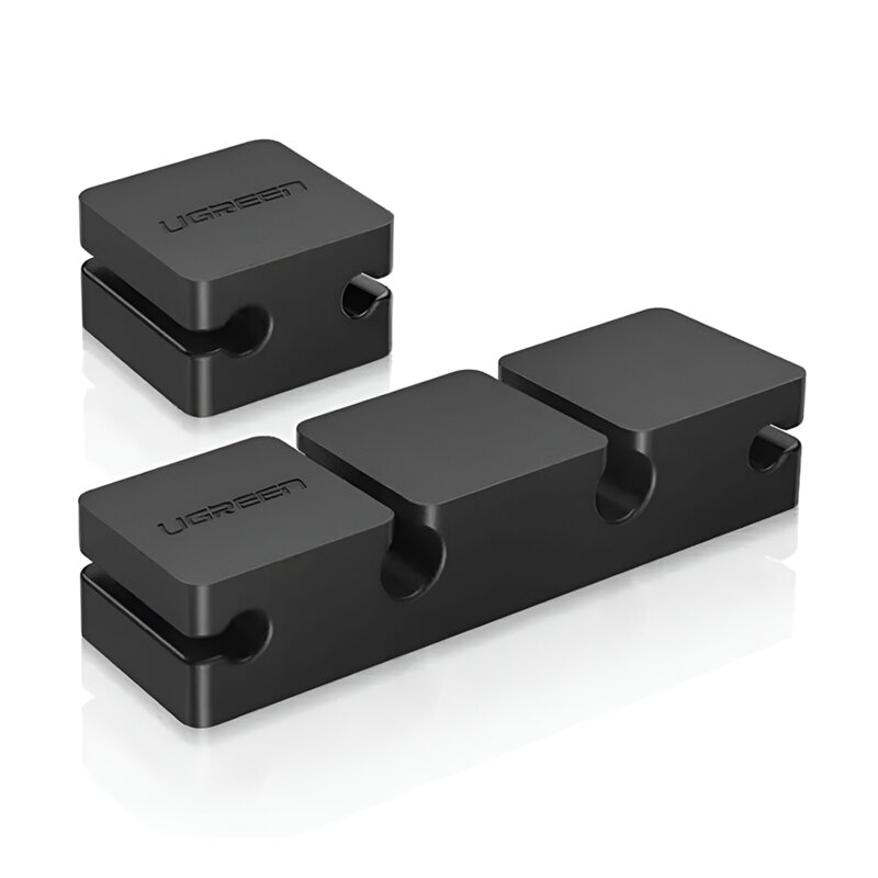 Organizator cabluri 3+1, suport cabluri Ugreen, negru, 70585