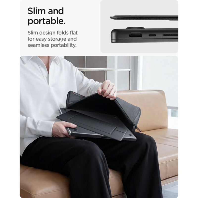 Suport laptop, tableta reglabil Spigen, negru, LD201-S7