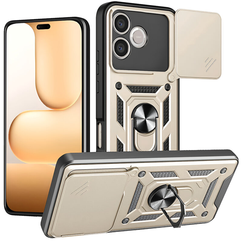 Husa Honor 600 Lite protectie camera Techsuit CamShield Series, auriu