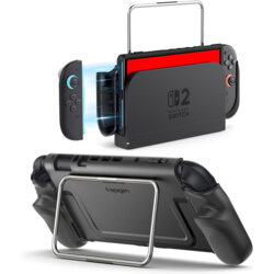 Husa, carcasa Nintendo Switch 2 Spigen Dual Grip Pro, negru
