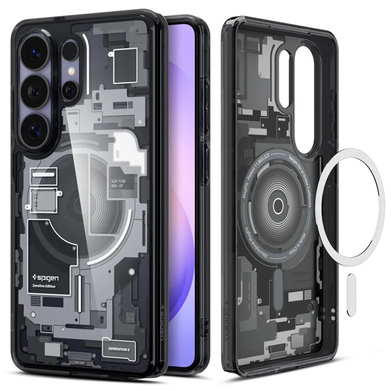 Husa Samsung Galaxy S26 Ultra Spigen Ultra Hybrid MagSafe, negru/transparenta