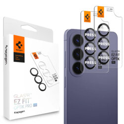 [Pachet 2x] Folie sticla camera Samsung Galaxy S26 Plus Spigen Glas.tR Optik EZ Fit Pro HD, negru