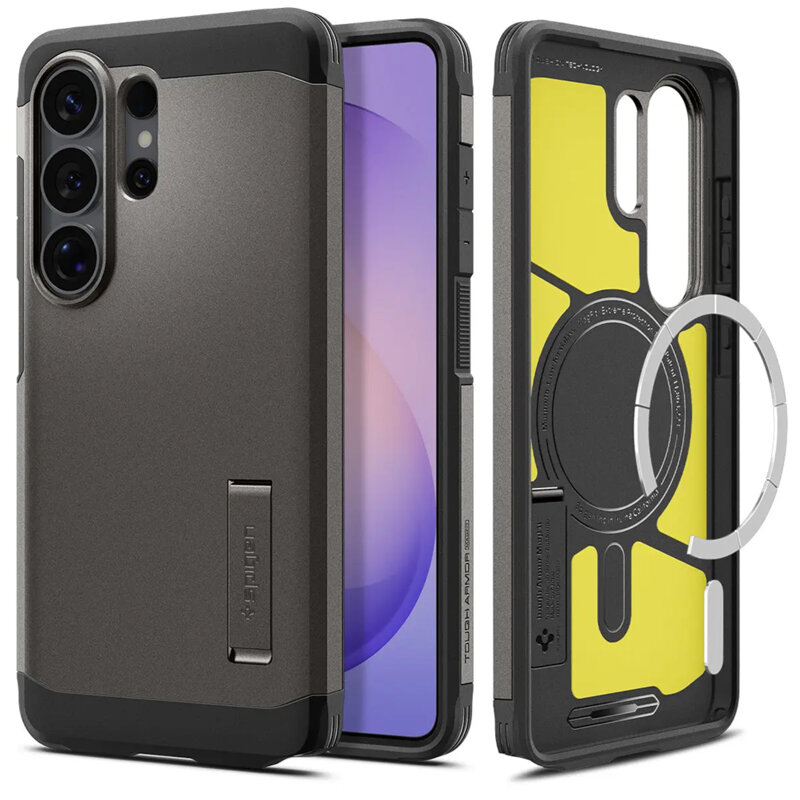 Husa Samsung Galaxy S26 Ultra Spigen Tough Armor MagSafe, cenusiu
