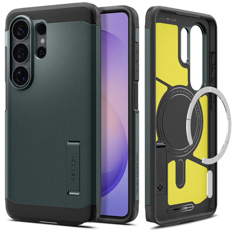 Husa Samsung Galaxy S26 Ultra Spigen Tough Armor MagSafe, verde