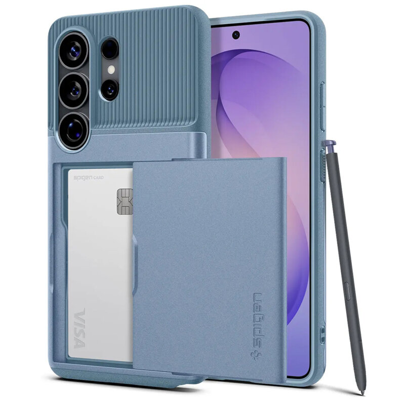 Husa Samsung Galaxy S26 Ultra Spigen Slim Armor CS, albastru