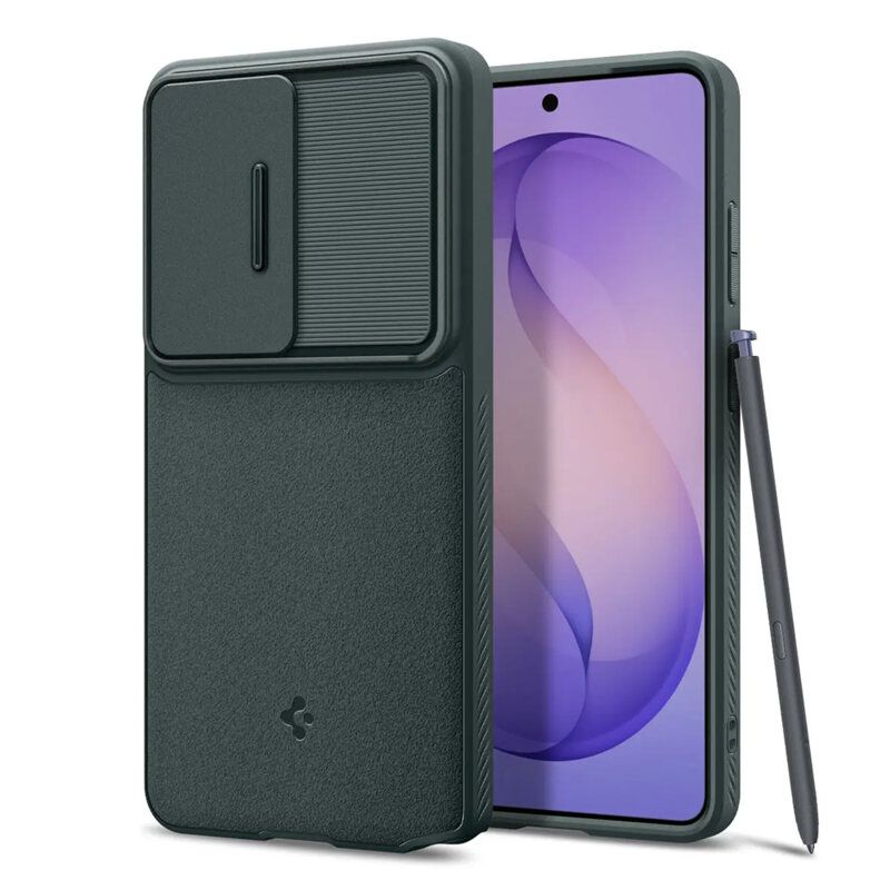 Husa Samsung Galaxy S26 Ultra Spigen Optik Armor, verde