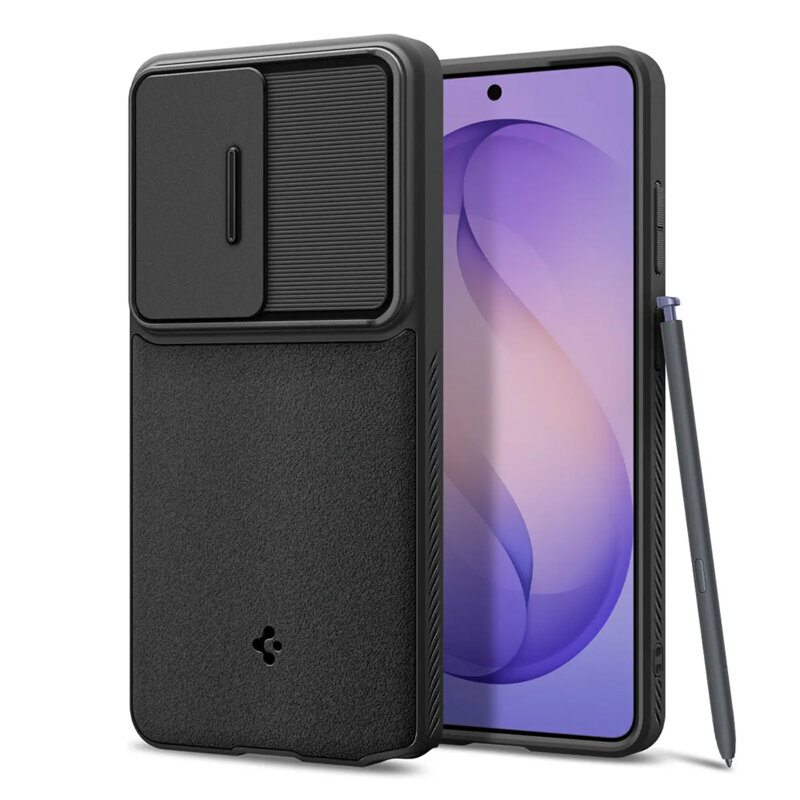 Husa Samsung Galaxy S26 Ultra Spigen Optik Armor, negru