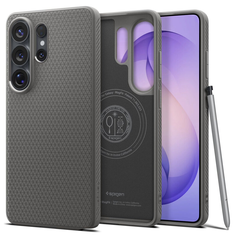 Husa Samsung Galaxy S26 Ultra Spigen Liquid Air MagSafe, cenusiu