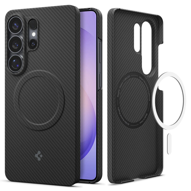 Husa Samsung Galaxy S26 Ultra Spigen Air Skin Aramid MagFit, negru
