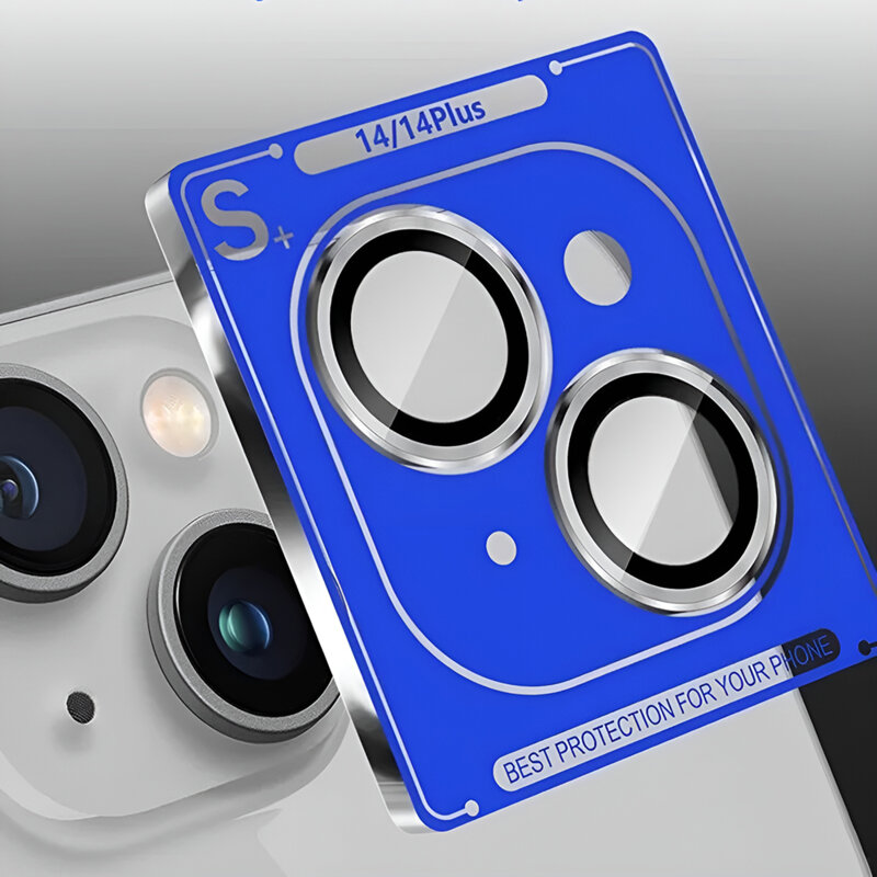 Folie sticla iPhone 14 Camera Protector Lito S+, negru/transparenta