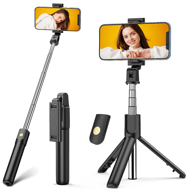 Selfie Stick Bluetooth cu telecomanda si tripod Techsuit K07