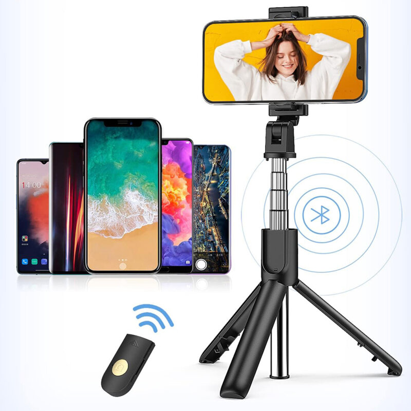 Selfie Stick Bluetooth cu telecomanda si tripod Techsuit K07