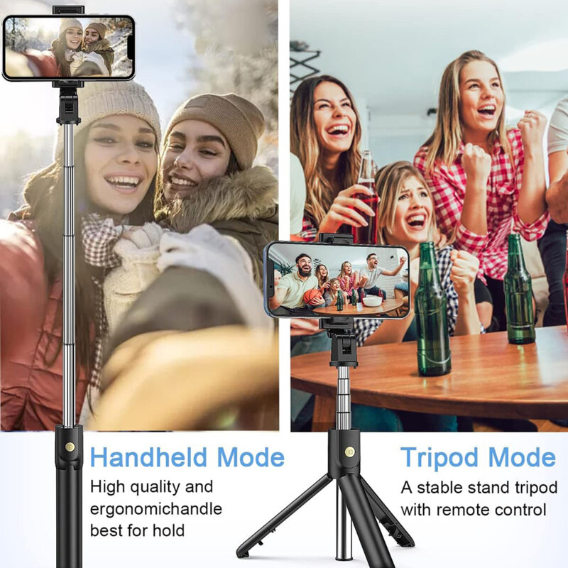 Selfie Stick Bluetooth cu telecomanda si tripod Techsuit K07