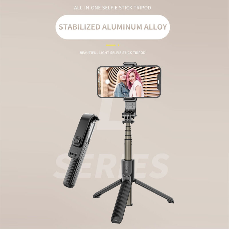 Selfie stick Bluetooth cu telecomanda Techsuit L03, 83cm