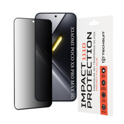 Folie sticla Xiaomi Poco X8 Pro Max Techsuit 111D Privacy Full Glue, negru