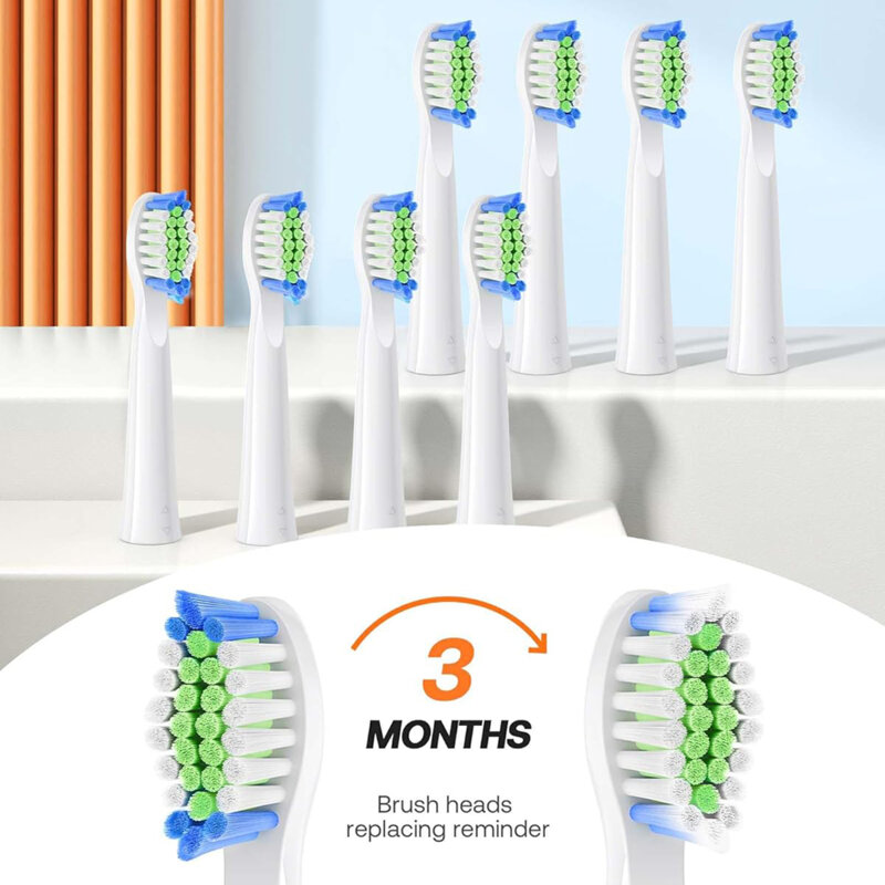 Periuta de dinti electrica sonica cu 8 capete Bitvae D2, alb