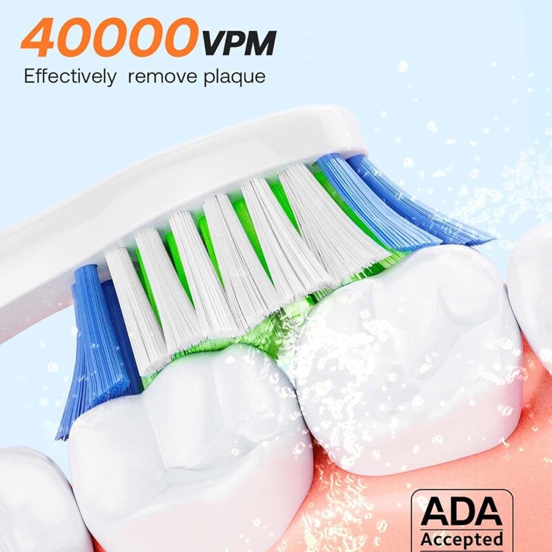 Periuta de dinti electrica sonica cu 8 capete Bitvae D2, roz