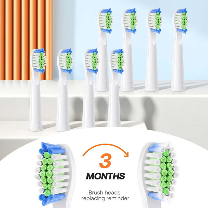 Periuta de dinti electrica sonica cu 8 capete Bitvae D2, roz