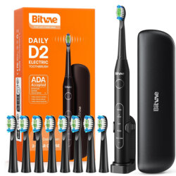 Periuta de dinti electrica sonica cu 8 capete Bitvae D2, negru