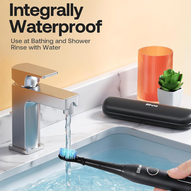 Periuta de dinti electrica sonica cu 8 capete Bitvae D2, negru