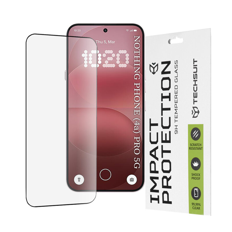 Folie sticla Nothing Phone (4a) Pro Techsuit 111D Full Glue Full Cover, negru