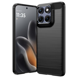 Husa Motorola Edge 70 Fusion Techsuit Carbon Silicone, negru