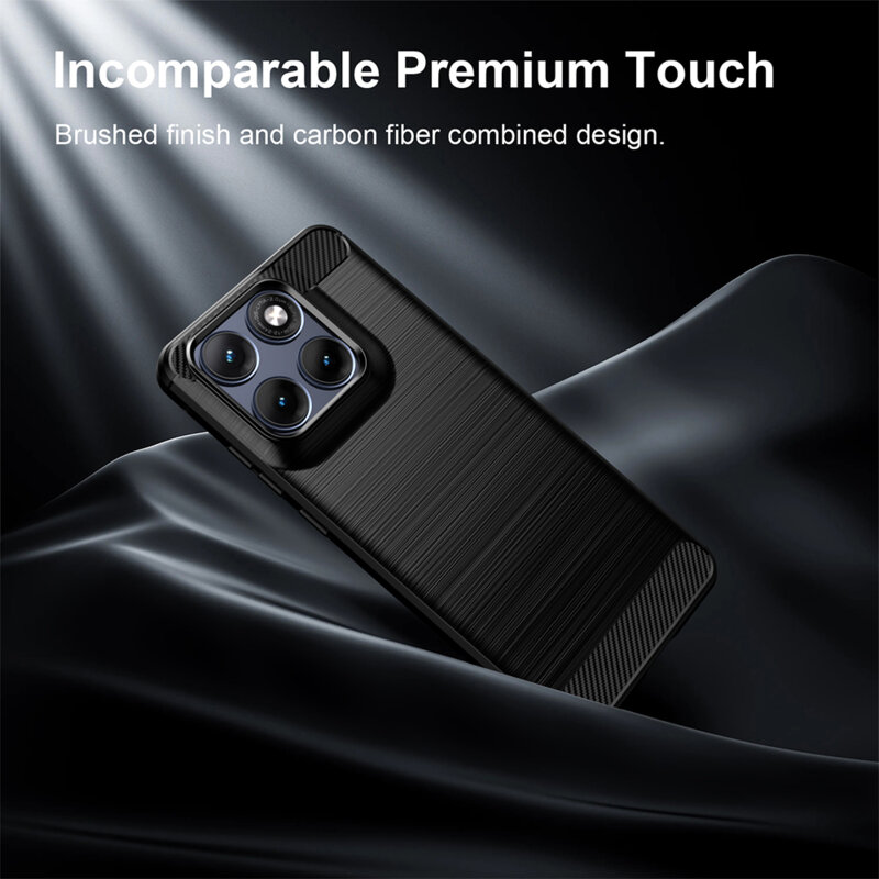 Husa Motorola Edge 70 Fusion Techsuit Carbon Silicone, negru
