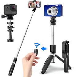 Selfie stick cu trepied si telecomanda Techsuit L02, 100cm