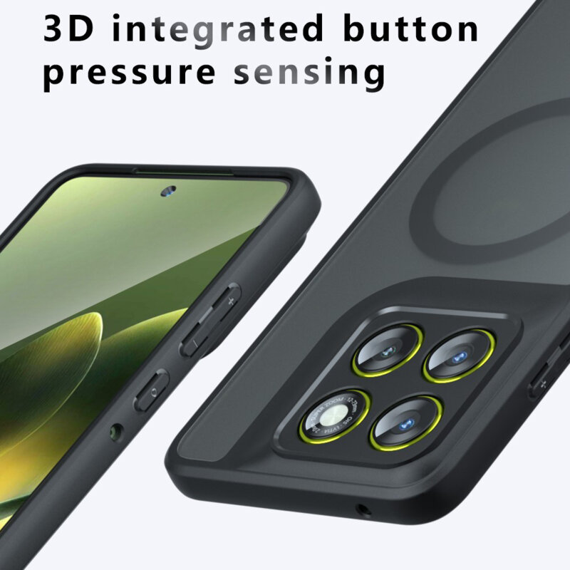 Husa Motorola Edge 70 Fusion Techsuit PureFrost MagSafe, negru frost