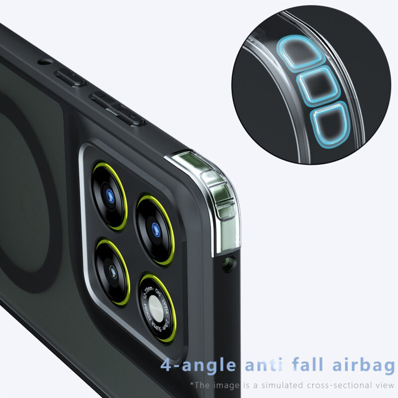 Husa Motorola Edge 70 Fusion Techsuit PureFrost MagSafe, negru frost