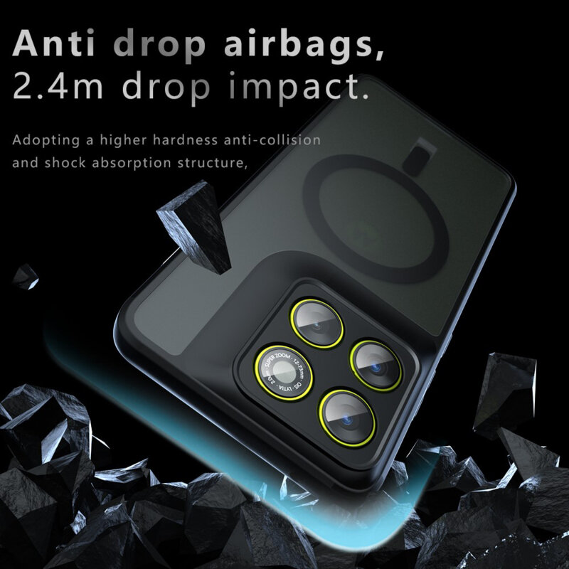 Husa Motorola Edge 70 Fusion Techsuit PureFrost MagSafe, negru frost