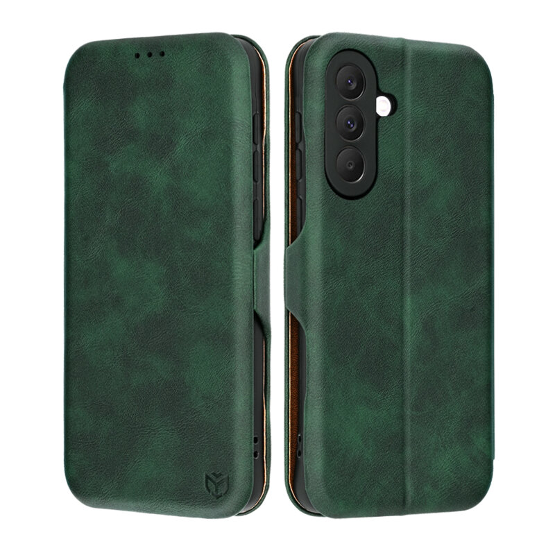 Husa 360° Samsung Galaxy A57 5G Techsuit Safe Wallet Plus, verde
