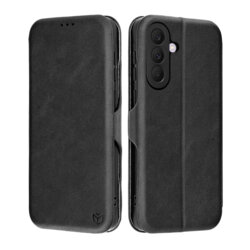 Husa 360° Samsung Galaxy A57 5G Techsuit Safe Wallet Plus, negru