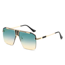 Ochelari supradimensionati barbati Techsuit, verde / auriu, 2576