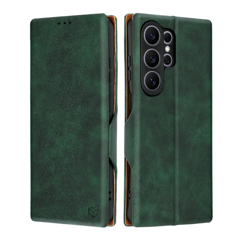 Husa 360° Samsung Galaxy S26 Ultra Techsuit Safe Wallet Plus, verde