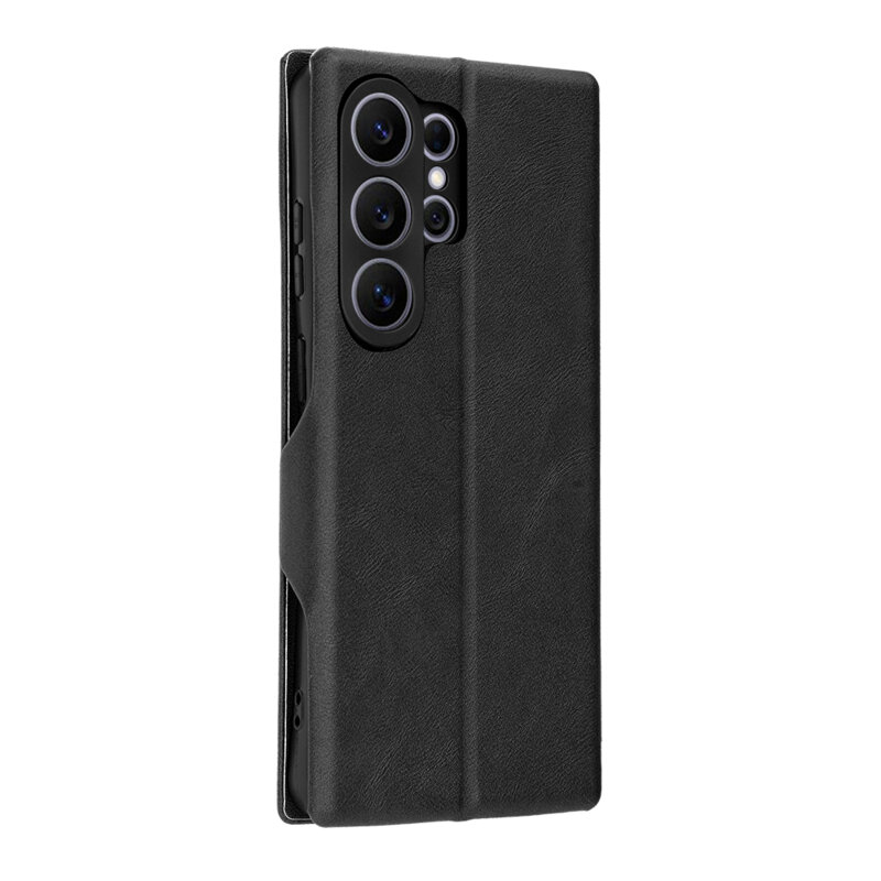 Husa 360° Samsung Galaxy S26 Ultra Techsuit Safe Wallet Plus, negru