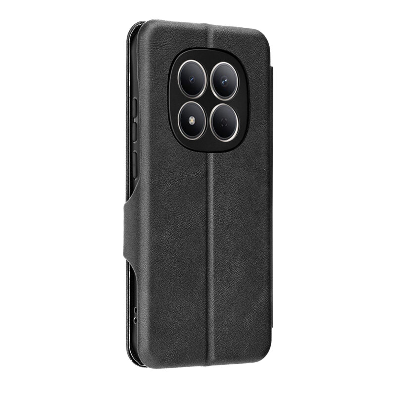 Husa 360° Xiaomi Redmi Note 15 Pro 5G Techsuit Safe Wallet Plus, negru