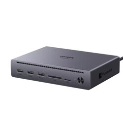 Docking station Type-C, RJ45, DP, SD/TF Ugreen 75795F, 8K, 120Gbps, gri