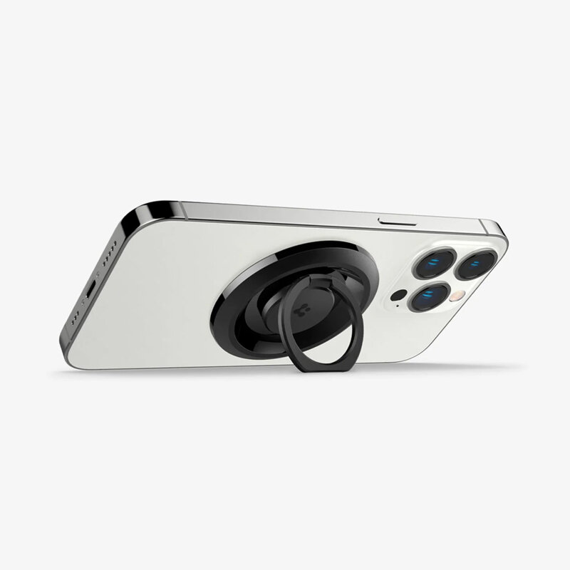 Inel magnetic, suport telefon MagSafe Spigen O-Mag OM100, negru